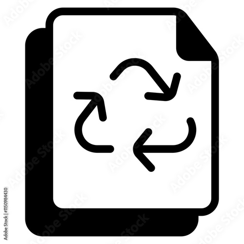 Recycled paper Glyph Icon
