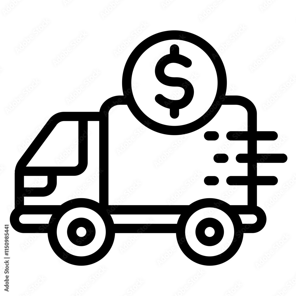 Shipping cost Line Icon Shipping cost Line Icon