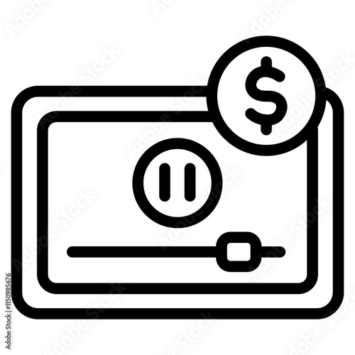 Sponsored content Line Icon