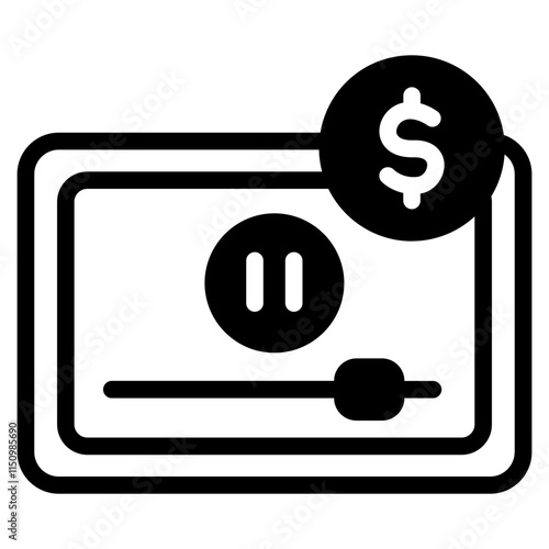 Sponsored content Glyph Icon