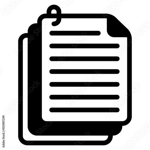 White Paper Glyph Icon