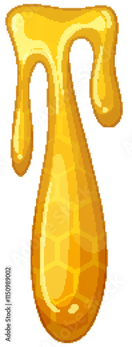 Golden Honey Drip Illustration