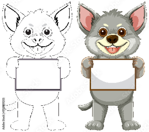 Cute Animals Holding Blank Signs