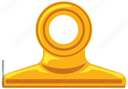 Golden Clip Vector Illustration
