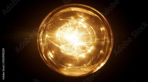 energy ball,Oil bubble, luxury gold cosmetic essence liquid bubbles, collagen,solar energy,AI generative oil foam froth bubbles, abstract natural bubbling texture,skin cell,  biology, science
