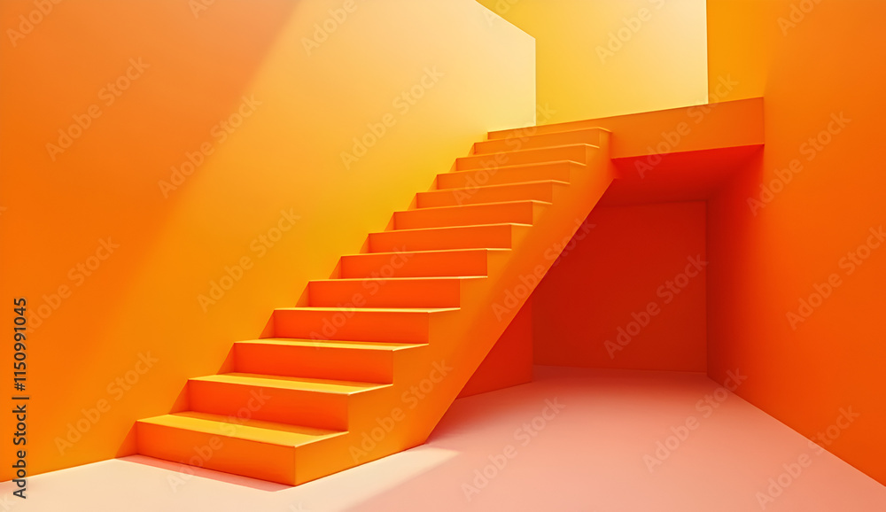 stairs made with blue colour ai generative stairs made with blue colour ai generative