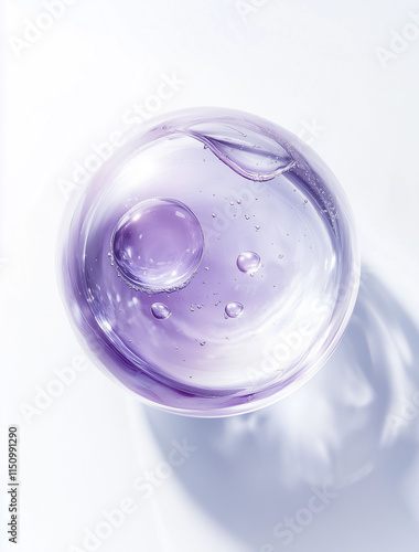 liquid ball,Oil bubble, glass,luxury cosmetic essence liquid bubbles, collagen,energy,AI generative oil foam froth bubbles, abstract natural bubbling texture,skin cell,  biology, science
