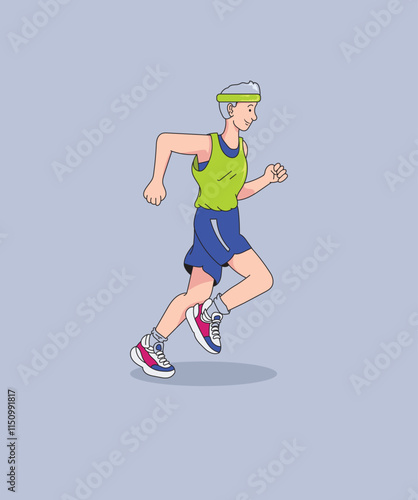 Marathon Runner Vector