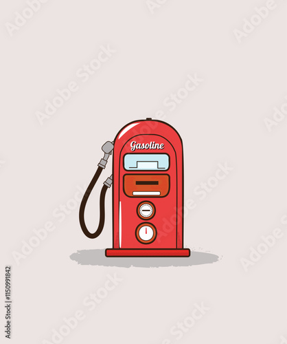 Retro Gasoline Pump Vector