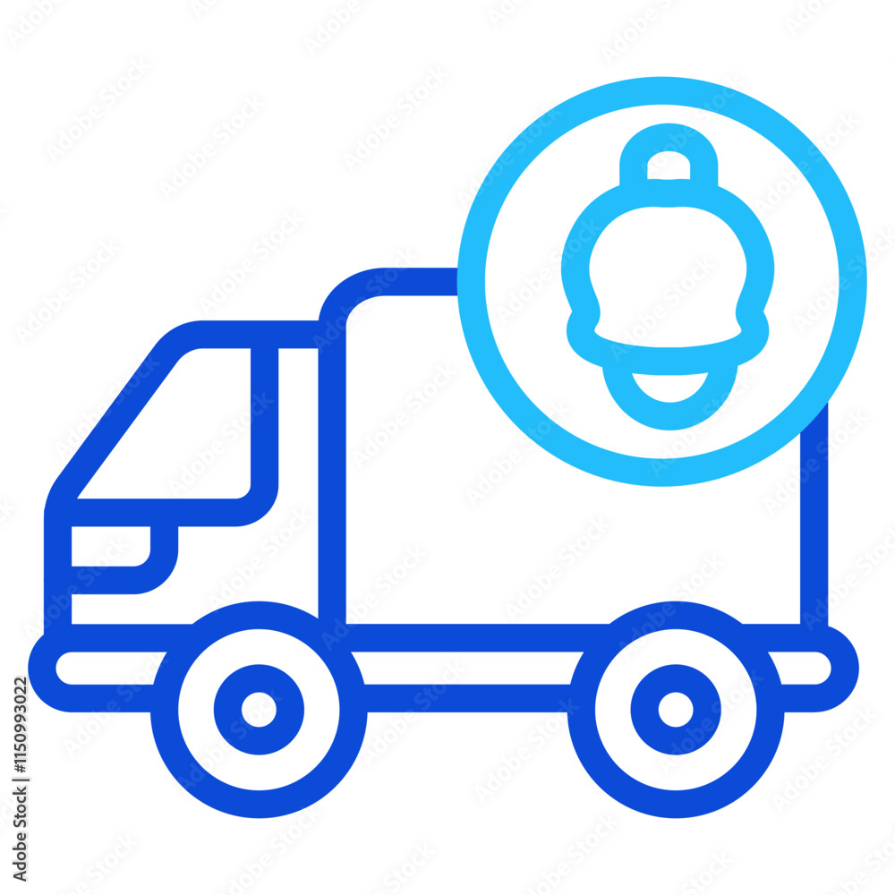 Delivery notification Duoline Icon Delivery notification Duoline Icon