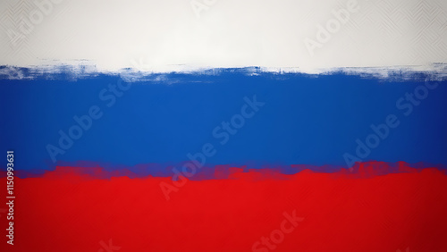 Russian Flag: White, Blue, and Red Horizontal Stripes Symbolizing Nobility and Courage photo