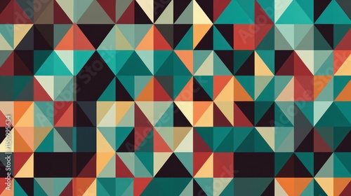 Abstract Geometric Triangle Pattern Design