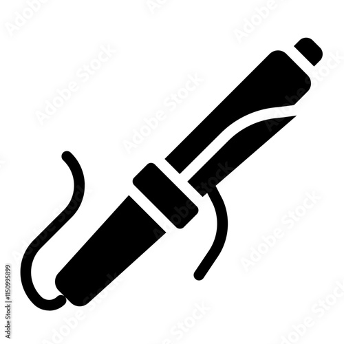 Hair curler Solid Icon