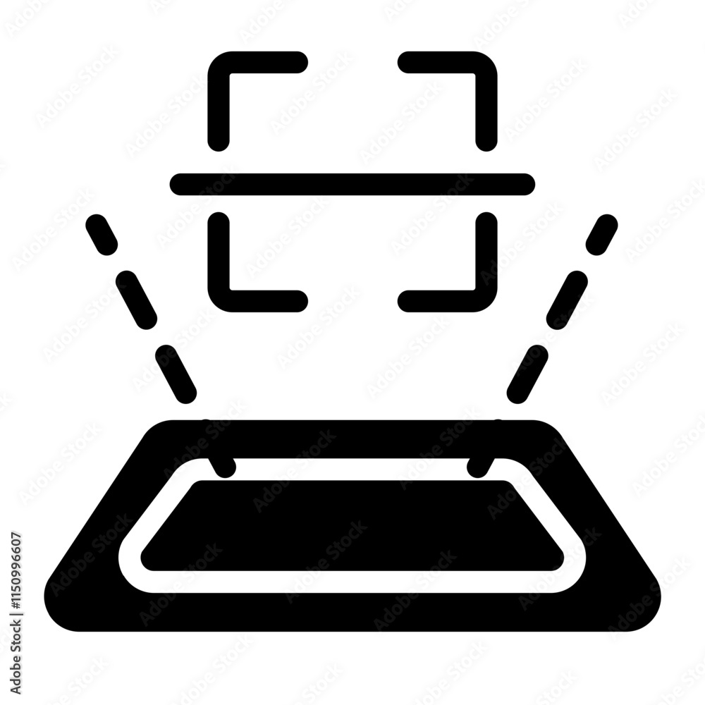 Holographic scanner Solid Icon