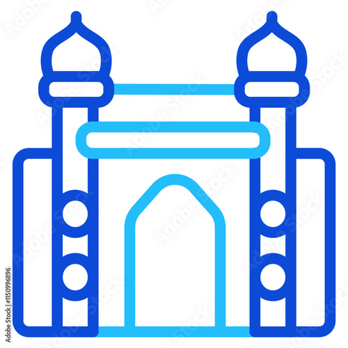 India gate Duoline Icon