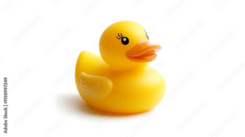 Yellow rubber duck toy isolated on white background. (1) Yellow rubber duck toy isolated on white background. (1)
