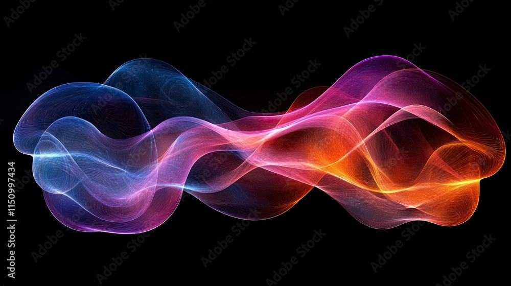 Abstract Colorful Wave Energy Flowing Dynamic Design Abstract Colorful Wave Energy Flowing Dynamic Design