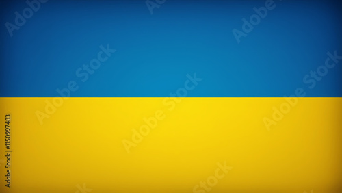 Ukrainian Flag - Blue Sky and Golden Wheat Fields Symbolism photo