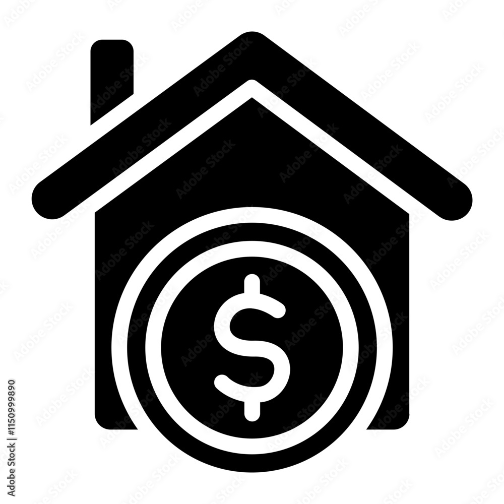 Mortgage Solid Icon Mortgage Solid Icon