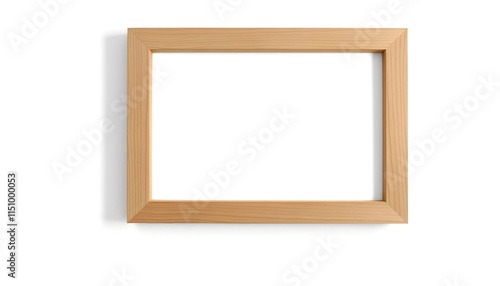 Elegant wooden frame on a clean white background, perfect for showcasing your cherished memories photo