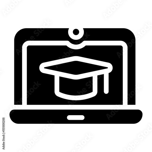 Online learning Solid Icon