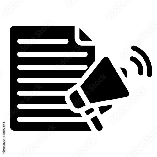 Press release Solid Icon