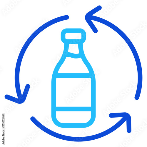 Recycled glass Duoline Icon