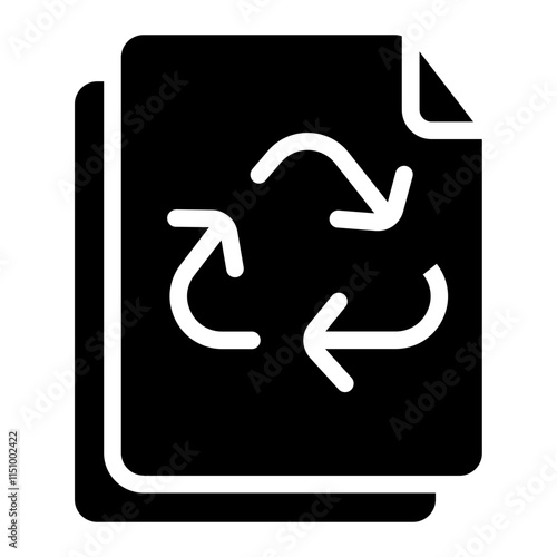 Recycled paper Solid Icon