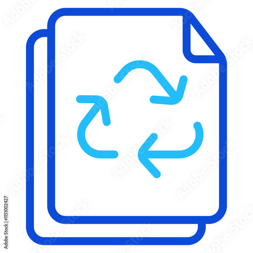 Recycled paper Duoline Icon
