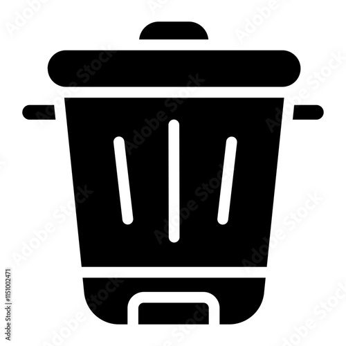 Recycling bin Solid Icon