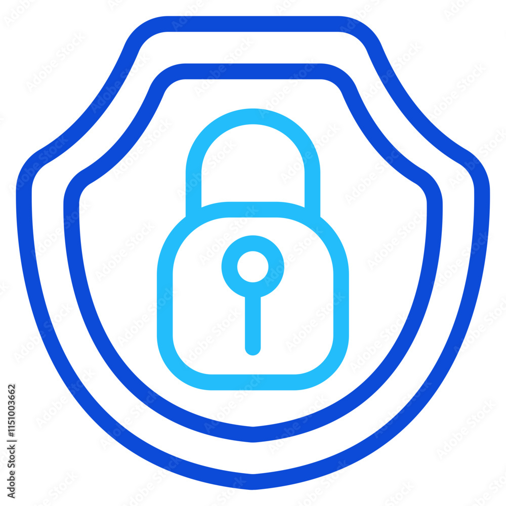 Security Duoline Icon Security Duoline Icon