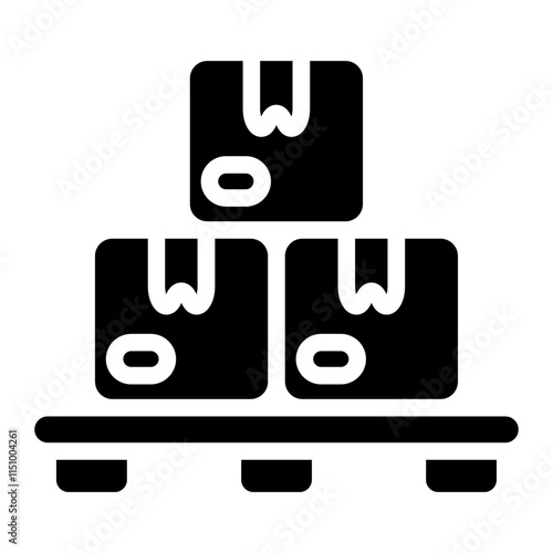 Stockpile Solid Icon