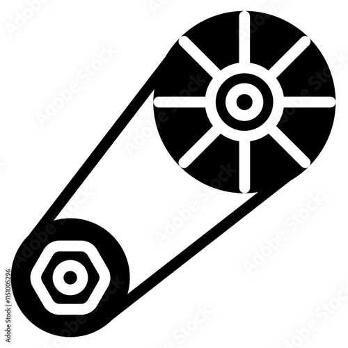 V-belt Solid Icon