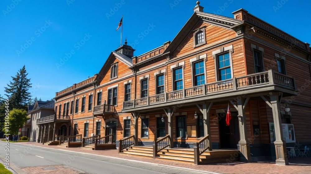 Fototapeta premium Fort Steele Facade, British Columbia, Canada - Stunning Architectural Photography