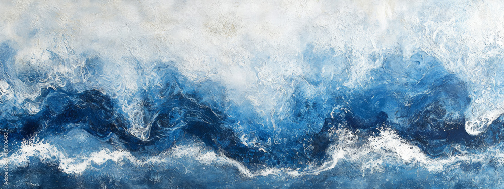 stunning view of ocean waves in shades of blue, evoking tranquility and depth stunning view of ocean waves in shades of blue, evoking tranquility and depth