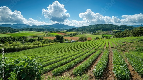 Wallpaper Mural Serene Hillside Farmland Under a Summer Sky Torontodigital.ca