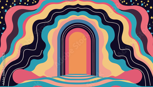Colorful Abstract Tunnel