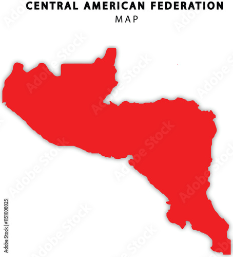  Central American Federation red colour map trasparatent