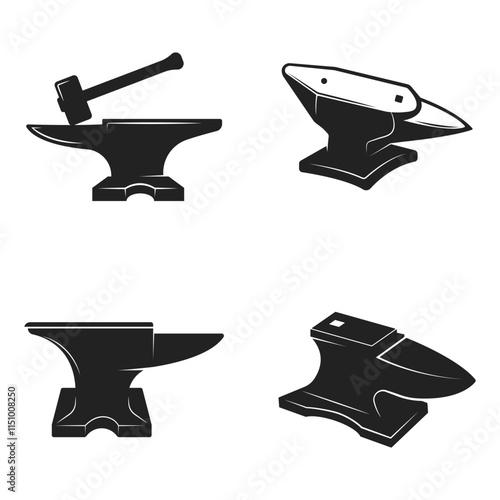 Anvil for Blacksmith Illustration Symbol Vector Logo