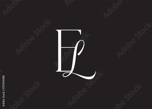 EL logo Design Template Vector Graphic Branding Element.
