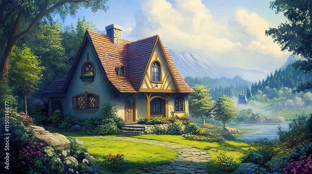 Charming two-story small house with beautiful design, featuring cozy and compact living spaces that exude warmth and comfort, perfect for those who appreciate simplicity and elegance in architecture. Charming two-story small house with beautiful design, featuring cozy and compact living spaces that exude warmth and comfort, perfect for those who appreciate simplicity and elegance in architecture.
