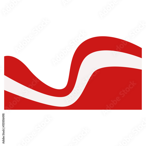 Indonesia Flag Ribbon Banner for Indonesia Independence Day Celebration. Vector Illustration