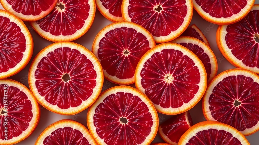 Red Blood Orange Slice Seamless Pattern Background, High Resolution, Fruit Texture, Fresh, Juicy, Bright, Close-up, Food Photography, Pattern Design Red Blood Orange Slice Seamless Pattern Background, High Resolution, Fruit Texture, Fresh, Juicy, Bright, Close-up, Food Photography, Pattern Design