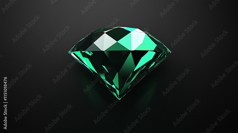 Sparkling emerald green gemstone on black background. Sparkling emerald green gemstone on black background.