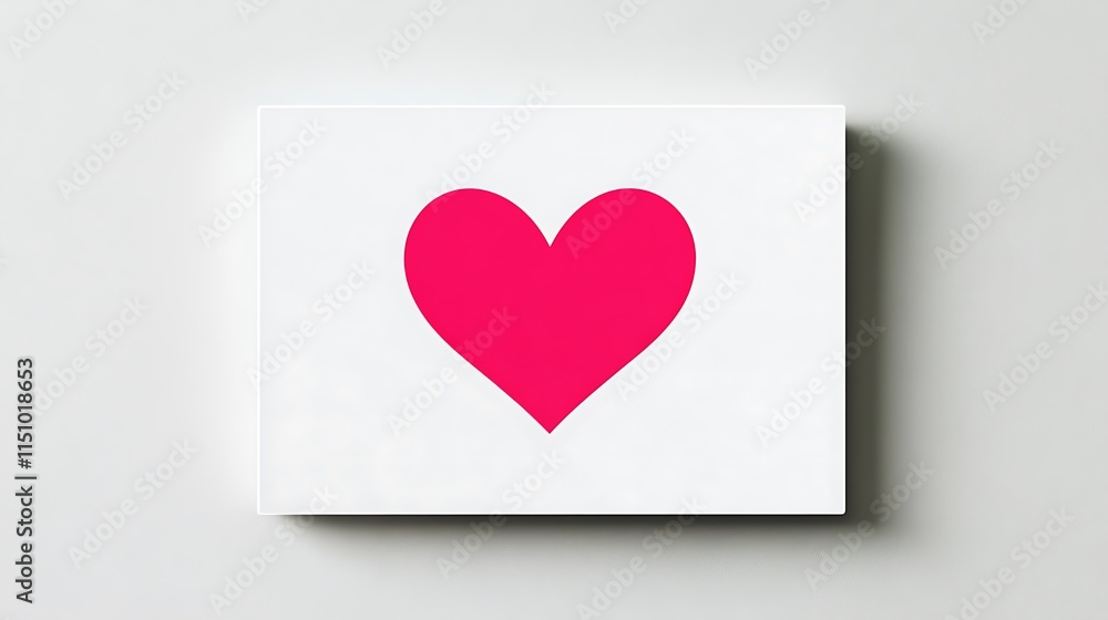 Pink heart on white. Pink heart on white.