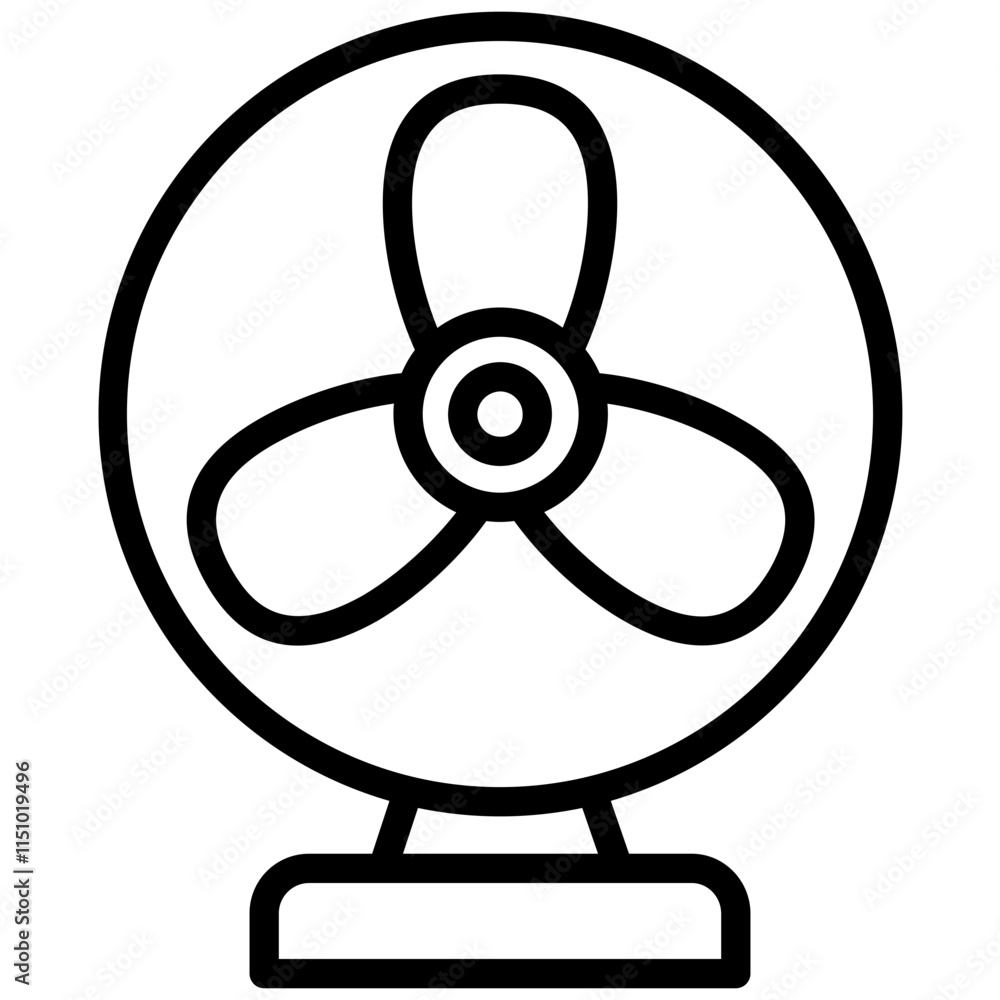 Fan Outline Icon, Black And White Outline Icon Symbol Fan Outline Icon, Black And White Outline Icon Symbol