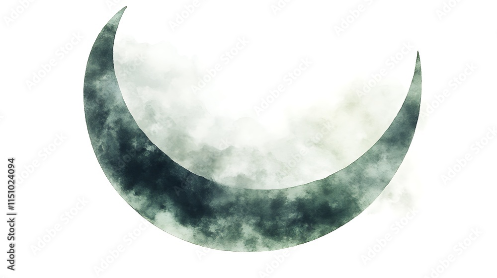 Cloud crescent moon.