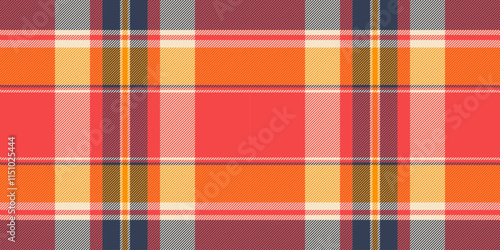 Hotel seamless textile texture, checks vector plaid pattern. Customize fabric tartan background check in red and light colors.