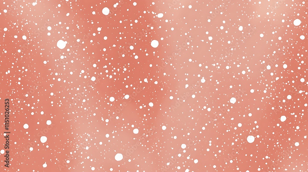 White dots on peach. White dots on peach.