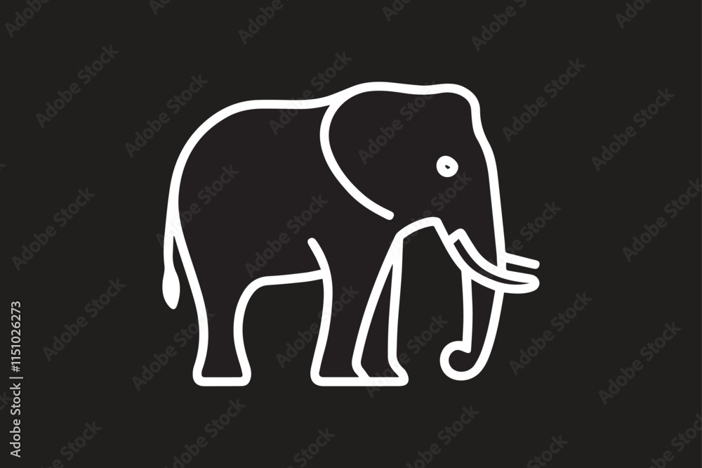 Realistic Elephant Vector Art for Nature Themes Realistic Elephant Vector Art for Nature Themes